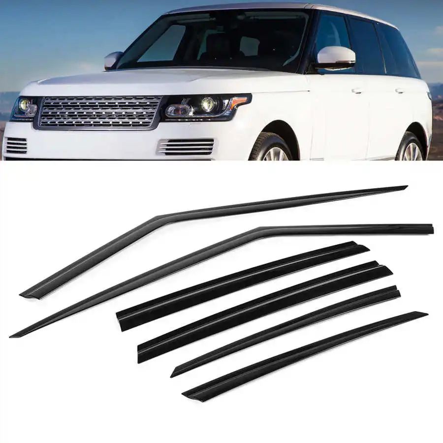 6 шт. оконный Vent козырек черный ABS дефлекторы подходят для Range Rover Sport 2013 2014 2015 2016 2017