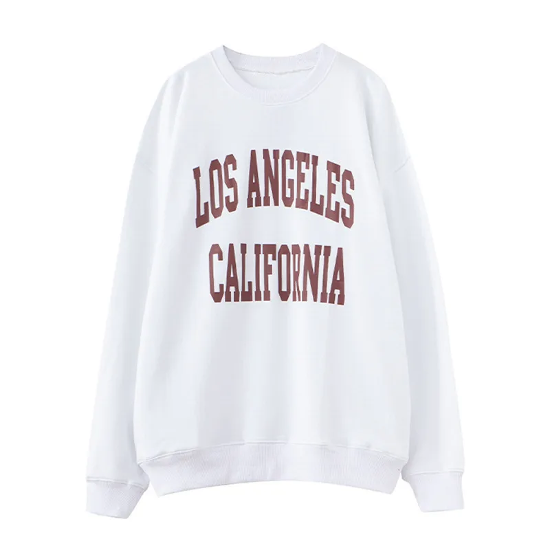 

PUWD Sweet Girl Soft Cotton White Sweatshirts 2022 Summer Fashion Ladies Loose Streetwear Fleeces Vintage Women Oversize Tops