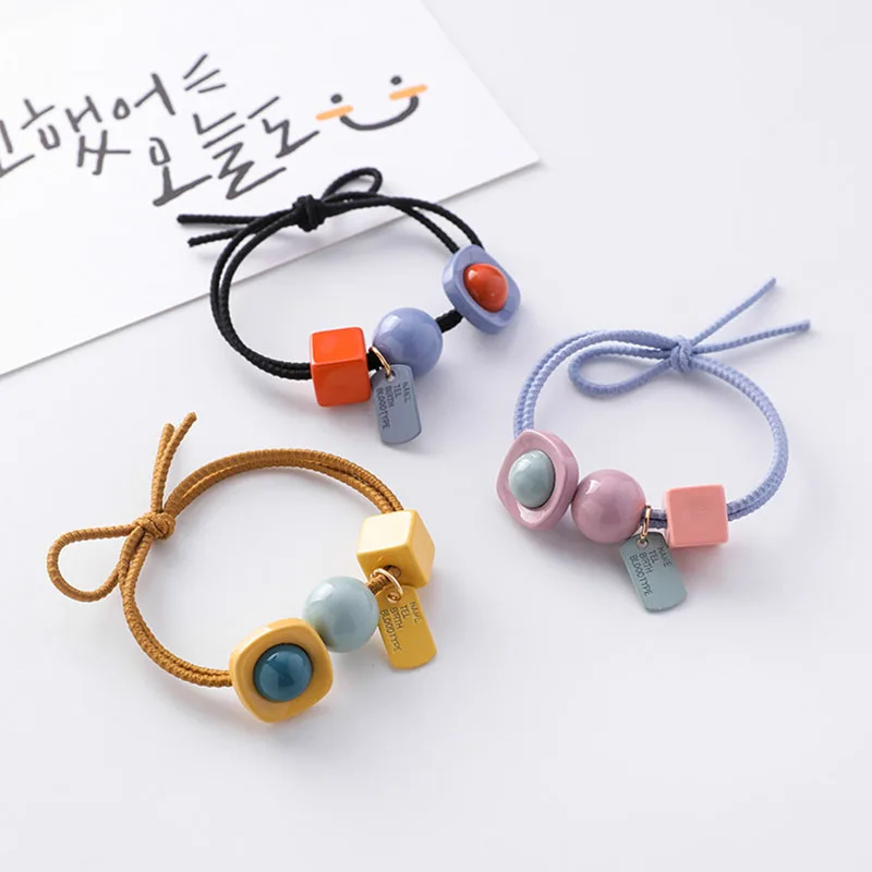 

Fashion Sweet Candy Color Hair Rope Tie Elastic Hair Bands Girls Scrunchies Ponytail Holder Rubber Bands Hair Accessories