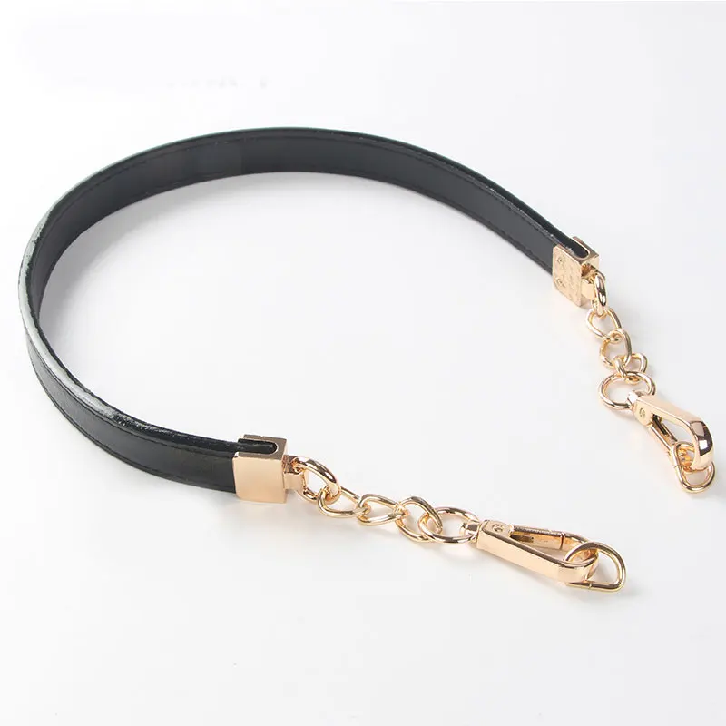 58cm120cm Chain Pu Leather Bag Straps Handbag Metal Bag Belts Replacement Bag Chain Pure Color Shoulder Bags Handle Accessories
