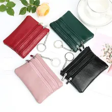Fashion Leather Women Wallet Clutch One/Two Zip Female Short Small Coin Purse Brand New Design Soft Mini Card Cash Holder