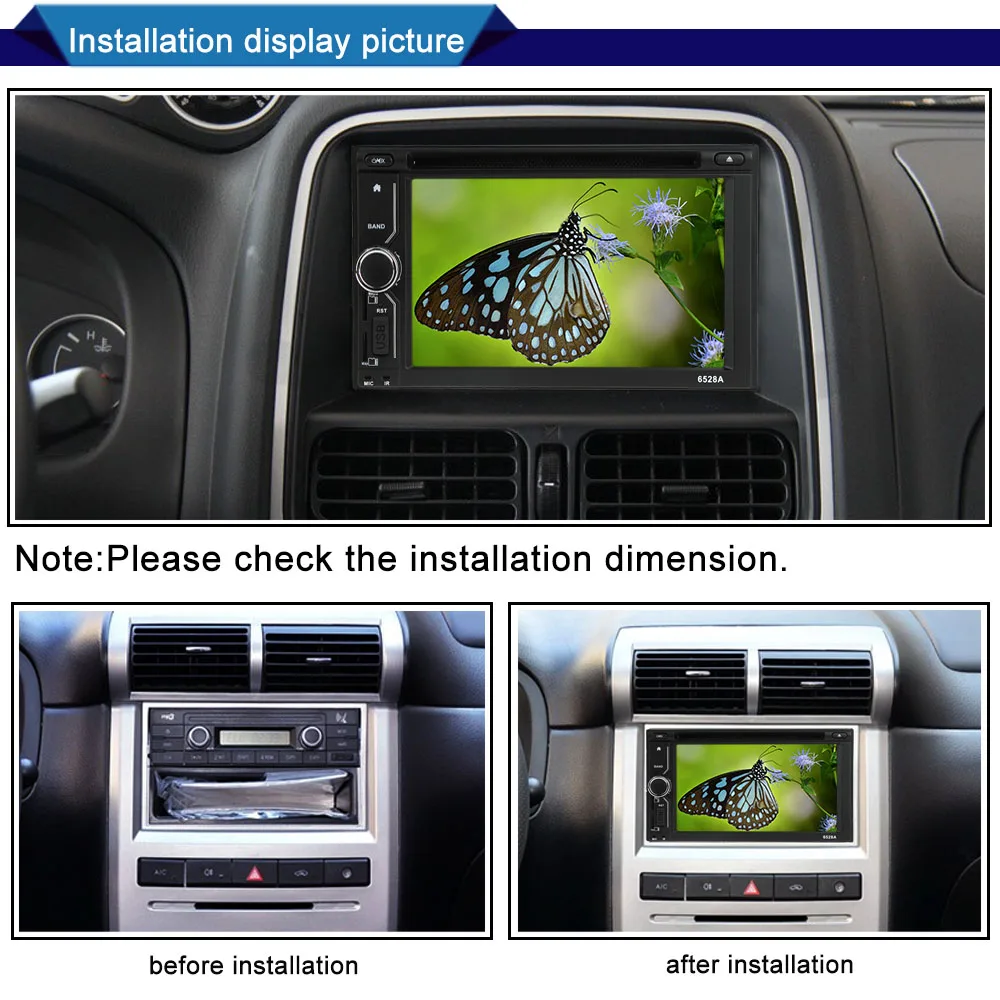 Discount 6.2" Universal 2 Din HD Car Stereo DVD/USB/SD Player Beautiful UI Multimedia GPS Navigation Bluetooth Radio Entertainment 4