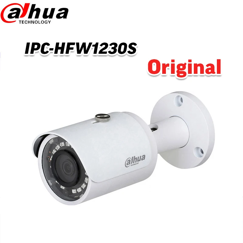

dahua IPC-HFW1230S 2MP POE IP camera H.265 work with alhua Original recorder waterproof IP67 IR30m Mini Bullet Network Camera