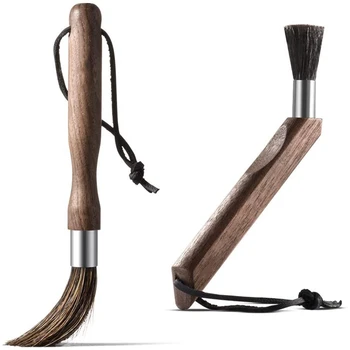 

-Coffee Brush Cleaning Brush Set (Straight+Curved) Espresso Machine Grinder Cleaner Coffee Tool for Barista Home Kitchen