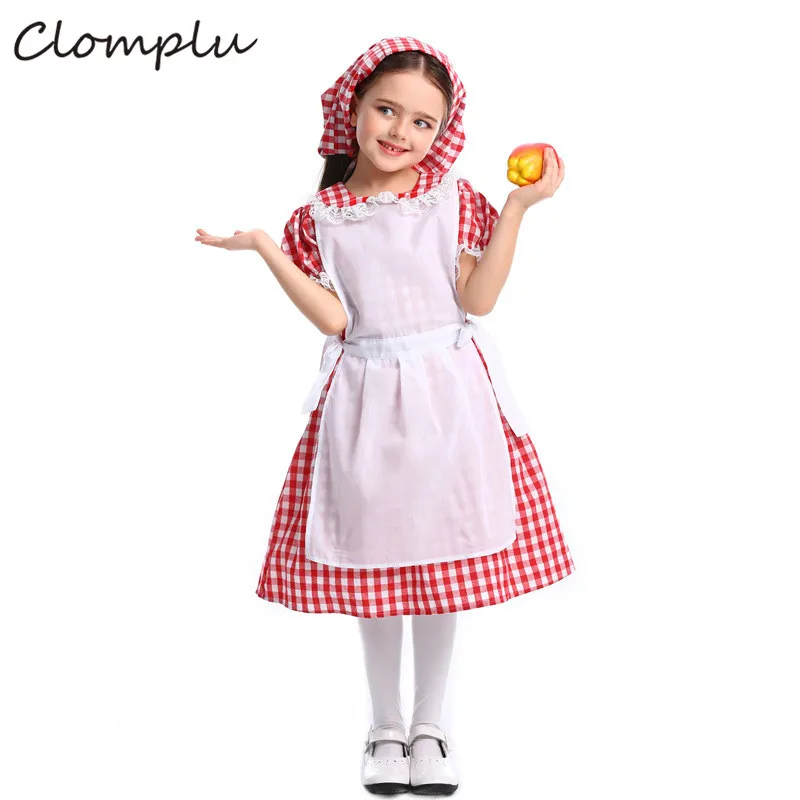 Clomplu/костюм для хеллоуина с красной шапочкой для маленьких девочек; детский маскарадный костюм; Fantasia; маскарадные костюмы в стиле аниме; один комплект