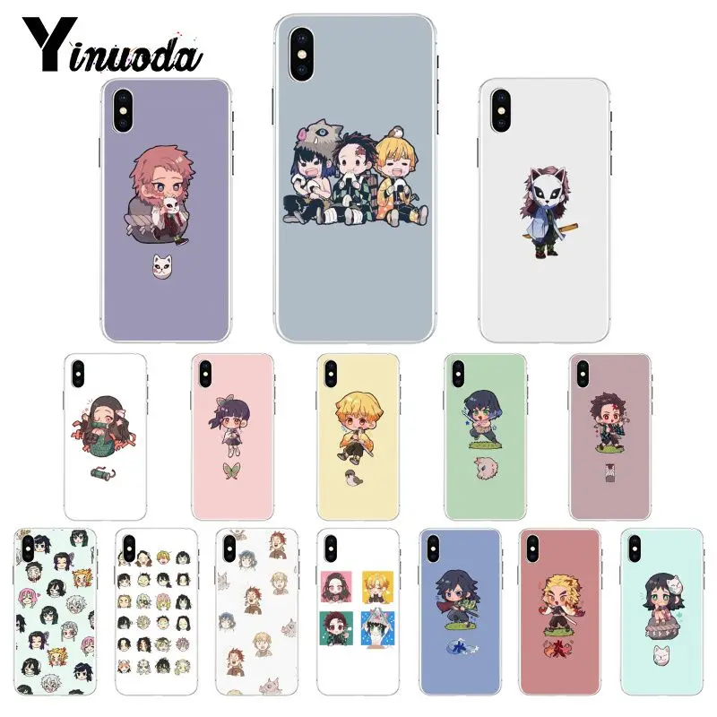 Yinuoda Demon Slayer Kimetsu No Yaiba пользовательские фото мягкий чехол для телефона iPhone 8 7 6 6S X XS