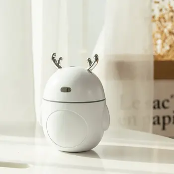 

Mini Exquisite USB Light Humidifier Portable Antler Penguin Humidifier Air Aroma Diffuser White Small Charging Portable
