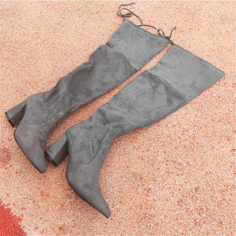 

shop cheap shoes Overknee 2019 Autumn Non-slip Long Flat Bottom Thin High Boots Woman