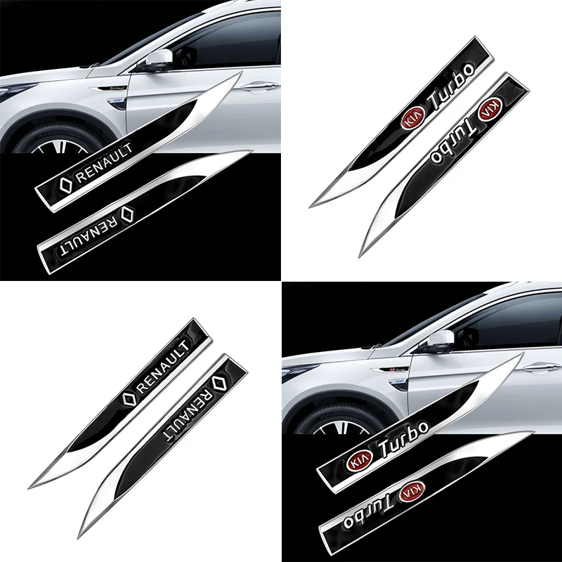 

2pcs Car 3D Metal Sticker Auto Decal for VWs Volkswagens CC T-ROC Golf 4 5 6 7 7N Passat B5 B6 B7 Polos R line Audis BMWs Benzs
