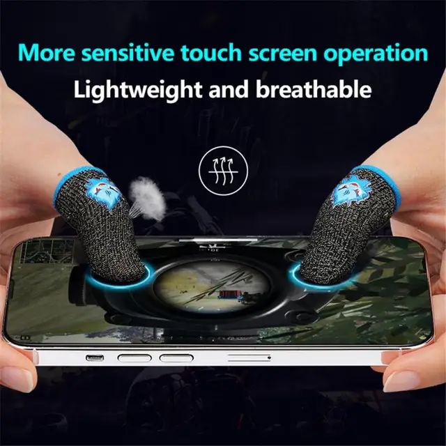 1/10 Pair Fingertips Cover For Game Breathable Finger Sleeve For PUBG Touch Screen Luminous Pro Phone Gaming Thumb Gloves 4