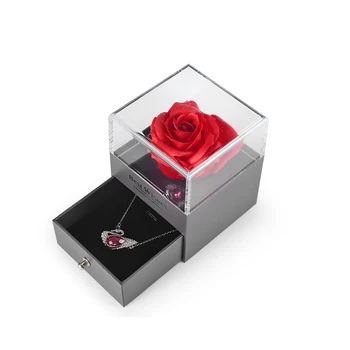 

Bignosedeer 3D Pop Up Red Rose Flower Ring Box Wedding Engagement Box Jewelry box Storage Holder Case Ring box necklace box