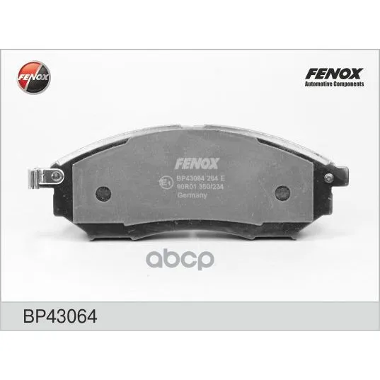 Bp43064_колодки Дисковые Передние! Nissan Murano/Navara/Pathfinder/Quasqai 2.5dci/3.5 4wd 05 Fenox Bp43064 FENOX арт. BP43064