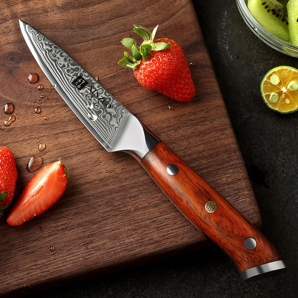 SHAN ZU 3pcs Damascus Kitchen Knife Set,chef santoku paring knives Ultra  Sharp High Carbon Stainless Steel with Ergonomic Handle - AliExpress