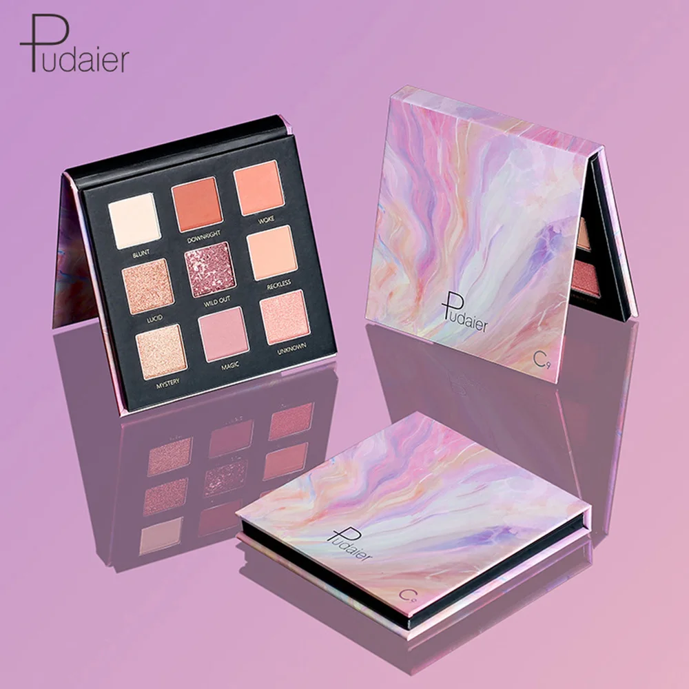 

9 Colors Glitter Eyeshadow Makeup Pallete Matte Eye shadow Palette Shimmer and Shine Diamond Eyeshadow Powder Pigment Cosmetics