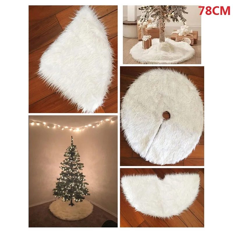 

90cm Christmas Tree Skirt Apron for Xmas Decoration Ornament Home Navidad New Year Party Decoration