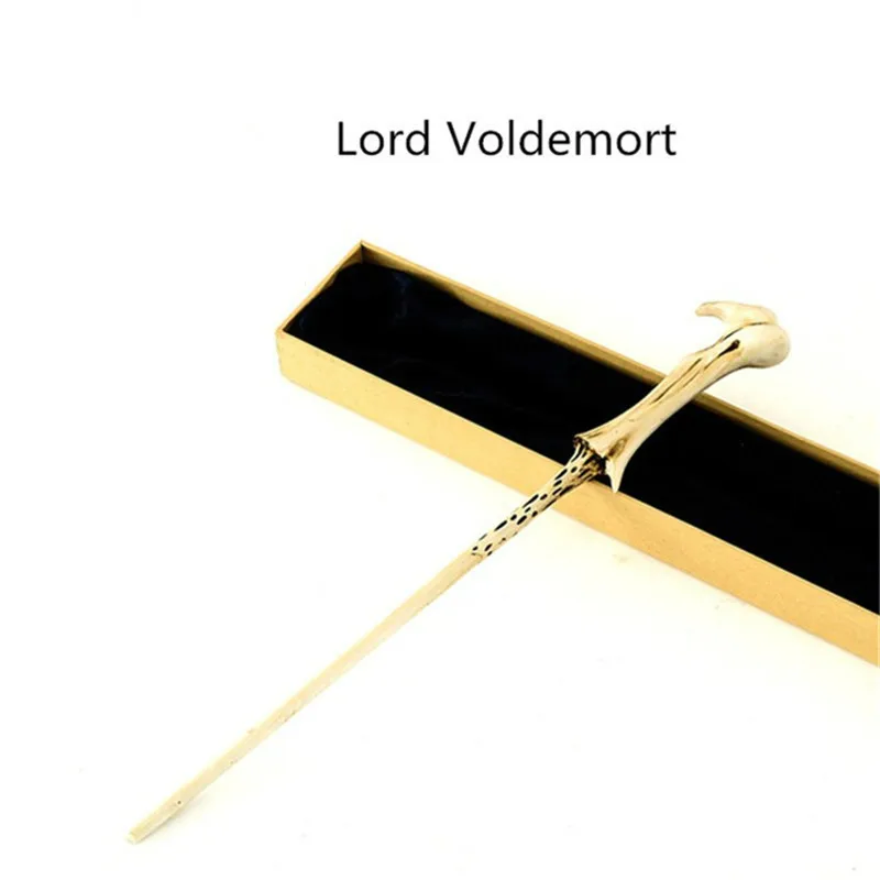 Металлический стержень волшебная палочка Гарри Поттера Косплэй лорд палочка Волан-де-Морта игрушки для детей Высокое качество с подарочной коробкой посылка