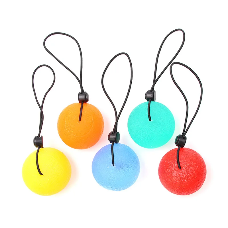 

2019 1 Pcs Hand Grips Strengthener Finger Grip Ball Therapy Exercise Squeeze Eggs Stress Balls With String Fitness Equipments