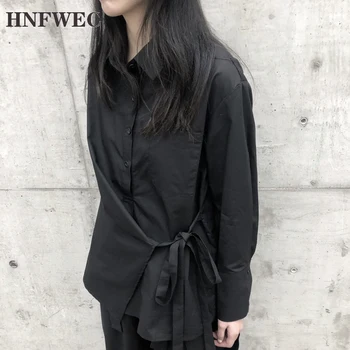 

2020 new summer fashion women turn-down collar full sleeves cotton good quality spliced shirt female blouse V359