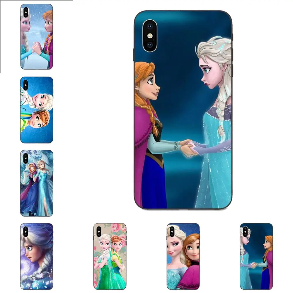 Модный дизайн сотового телефона Стильный чехол Elsa и Anna для Apple iPhone 4 4s 5 5S SE 6 6S 7 8 Plus X