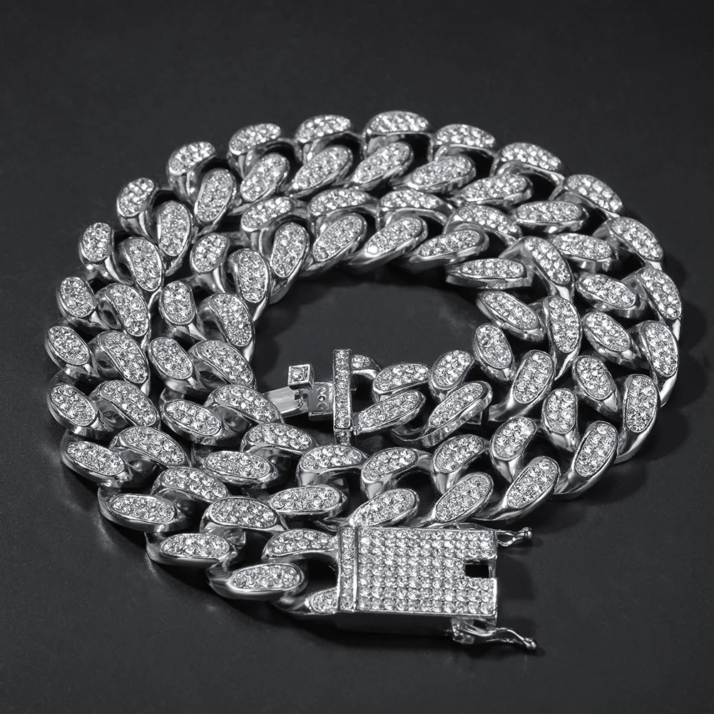 Индивидуальное хип-хоп микро проложенное циркониевое кубинское звено цепи, ожерелье, браслет, ледяное мужское хип-хоп уличное рэп ожерелье, ювелирное изделие