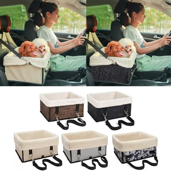 

Behogar Portable Foldable Washable Warm Pet Car Seat Carrier Booster Transport Case for 5kg Dog Cat Outdoor Activities Supplies