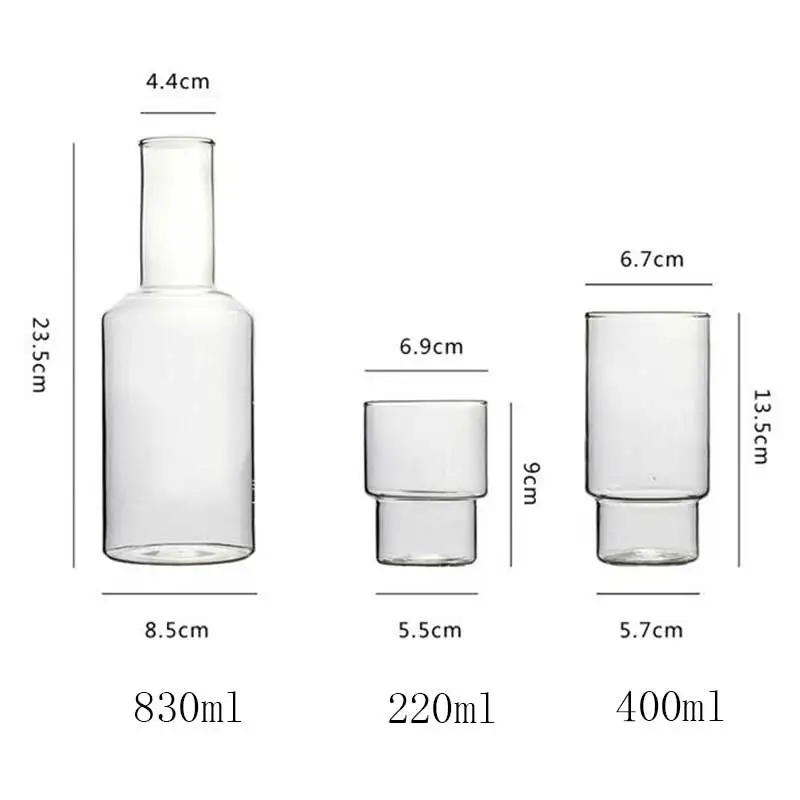 Прозрачная стеклянная бутылка для холодной горячей воды и чашка Коктейльные соки молочный цветок чай кофе стеклянная чашка для воды Кухня Офис питьевой стакан - Цвет: 3Pcs