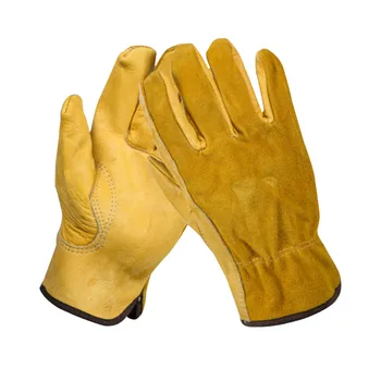 

Gardening Leather work Gloves Anti-scald Wear-resistant Tearing-resistant Puncture Proof Unisex Work Gloves