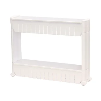 

Kitchen Slide Fridge Freezer Space Saver Organizer Storage Rack Holder Shelf Multifunction Storage Rack Refrigerator Shelf condi