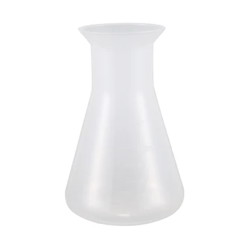 

100ml Clear White Plastic Laboratory Chemical Conical Flask Storage Bottle
