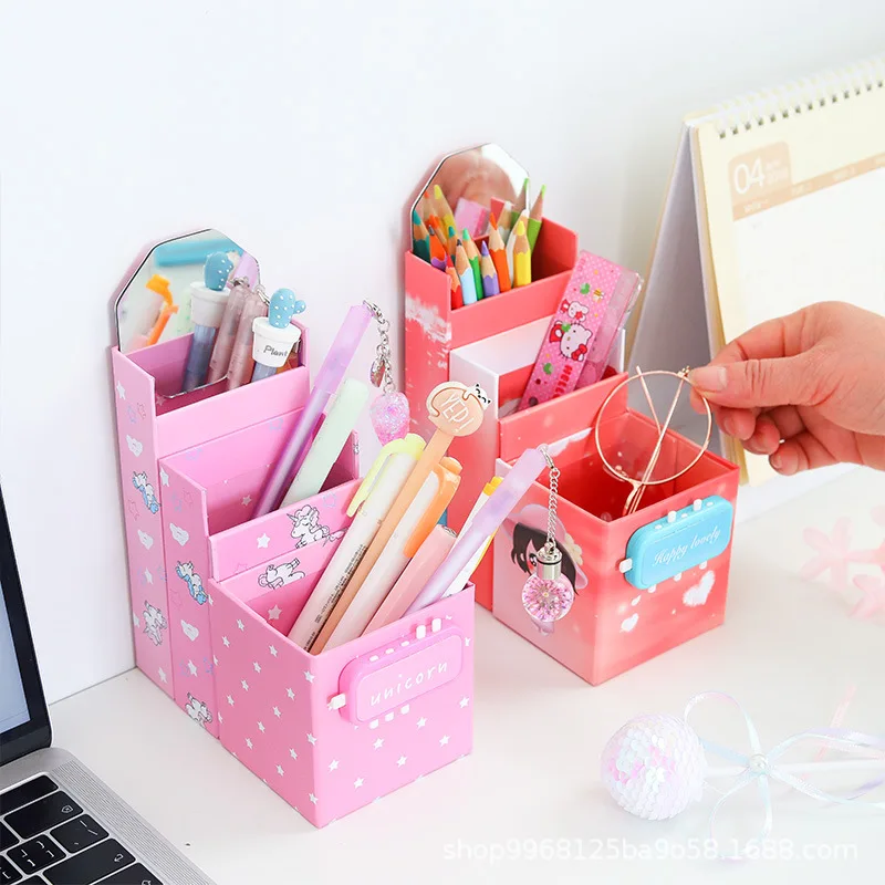 Changeable Pen Holder Folding Stationery Box Password Lock Stationery