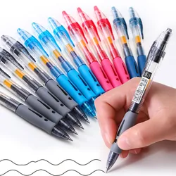 Stylo à encre Gel à haute capacité 0.5mm, mignon, noir, bleu, rouge, stylo d'écriture à pression, papeterie scolaire et de bureau, fournitures pour étudiants 