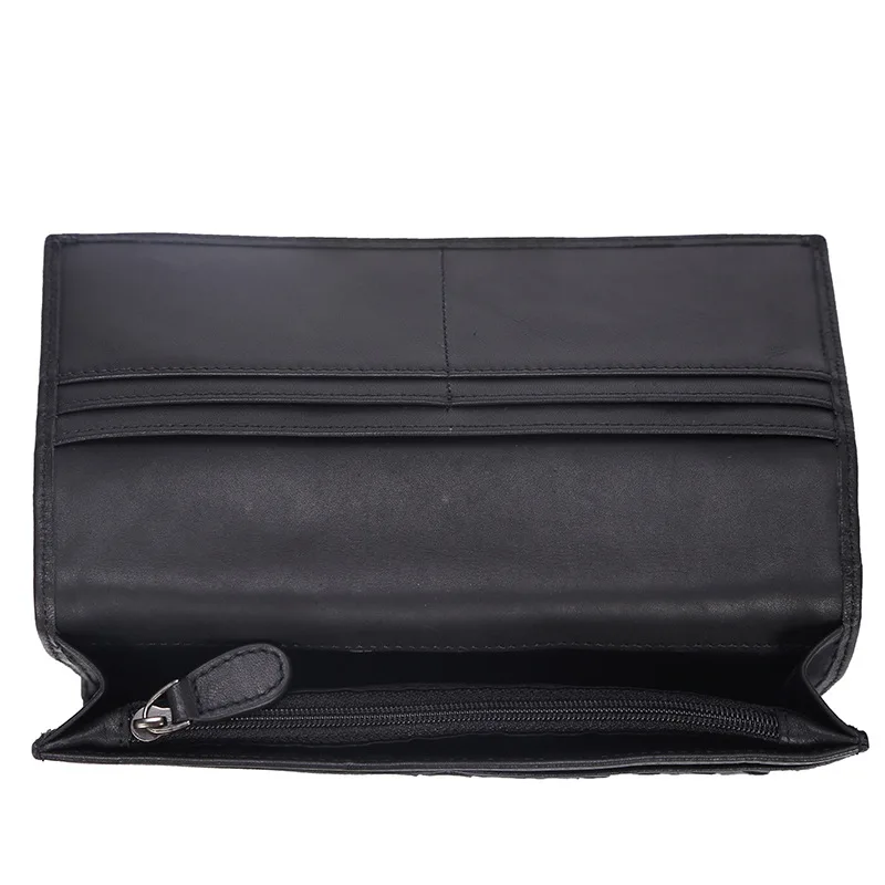 

Casual Genuine Leather Large Bills Bit Men's Hand Bag Men's Leather Handbag Multi-Card Package