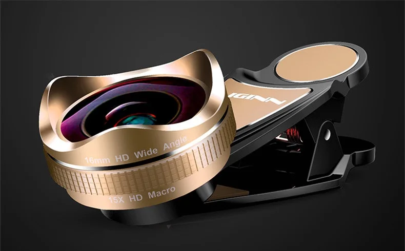 Obiettivo Per Smartphone 2-in-1 - Grandangolare 120° E Macro 10x - Compatibile Con IPhone E Android - Foto 2