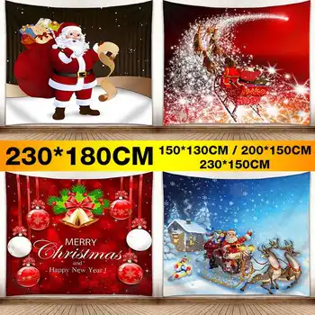 

Multipurpose Christmas Series Wall Hanging Tapestries 3D Pattern Printing Polyester Wall Blankets for Beach&Towel Shawl&Picnic