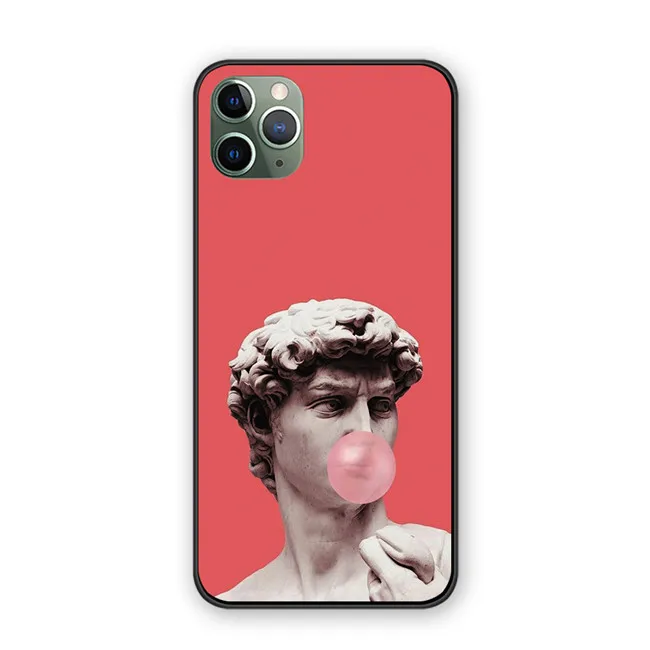 Забавный причудливый Медуза вапорволновая глитч Бисер для украшения для iphone 6S 6 7 8 Plus черный силиконовый чехол для iphone 11 Pro MAX X XS XR - Цвет: 2