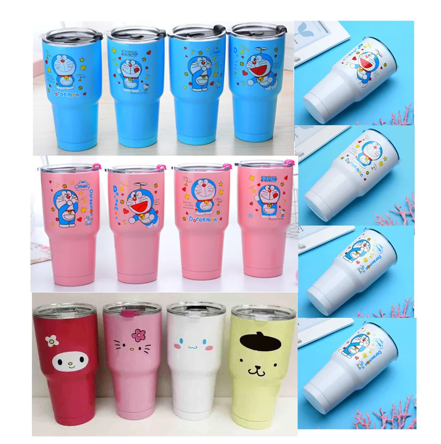 

Supply European And American-Style Cartoon Large Ice Cup 304 Car Mounted Spacious Large Ice Cup Cold Insulation Cup 30OZ Europea