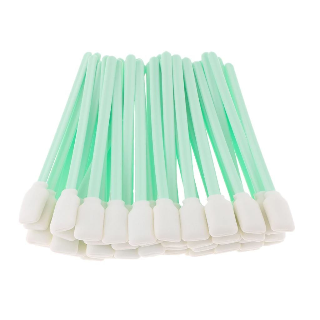 100pc Square Foam Tip Cleaning Swab Sponge Sticks for Printer Inkjet Printhead Optical Equipment Optical Lens