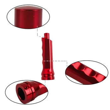 

12cm Handbrake Cover 3.8cm 23cm Screws 1Pcs Aluminum Alloy Red Aluminum Car