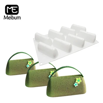 

Silicone Cake Mold Milky 8 Cavity Muffin Pastry Pan Shoulder Bag Shaped Mousse Dessert Mould Cake Decoration Baking Tools