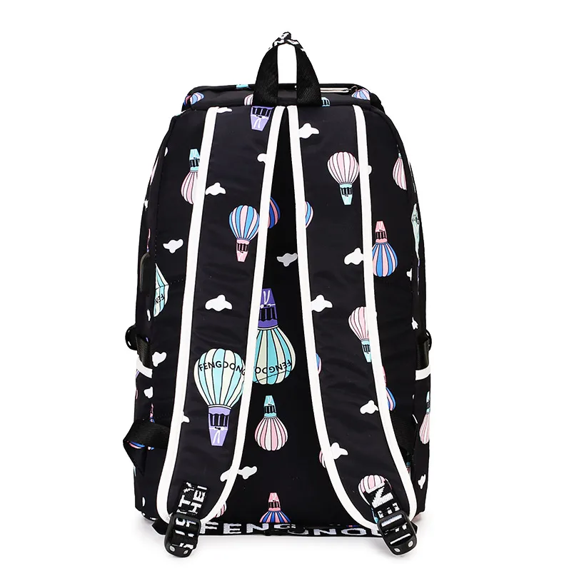 Модный женский рюкзак с помпоном и подвеской для ноутбука, женская сумка через плечо, школьная сумка для девочек-подростков, рюкзак