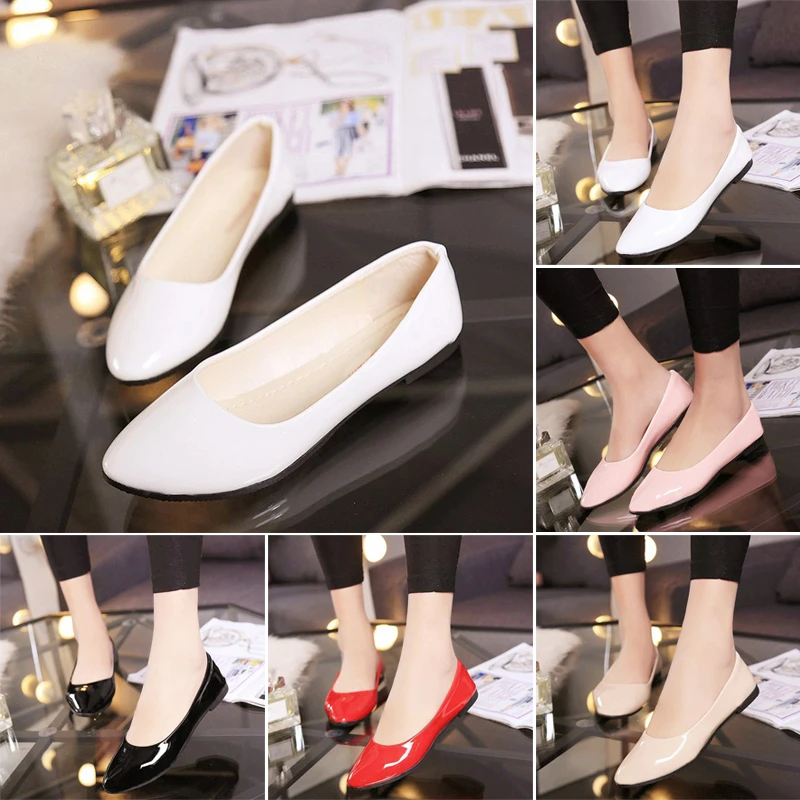 Spring Autumn New Fashion Shoes Woman Zapatos De Mujer Women Ladies Casual Flat Shoes PU Leather Breathable Anti-slip Shoes - Image 2