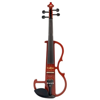 

NAOMI 4/4 Electric Violin Solid Wood Silent Violin Fiddle High Quality with Case Bow Rosin KIT Red New