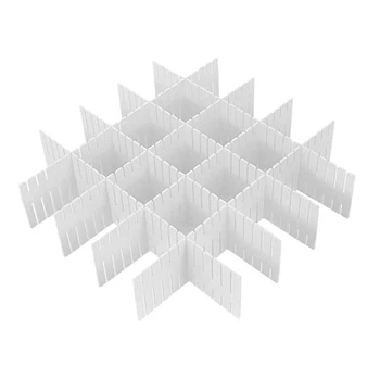 

8Pcs DIY Plastic Drawer Grid Separator Divider Partition Storage Organizer Underwear Socks makeup Clapboard