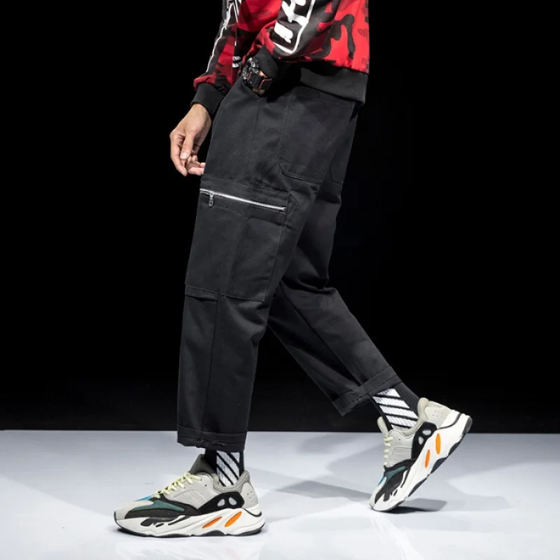 

2019 New Style INS Super Fire Pants Men's Popular Brand Loose Bib Overall Korean-style Trend Casual