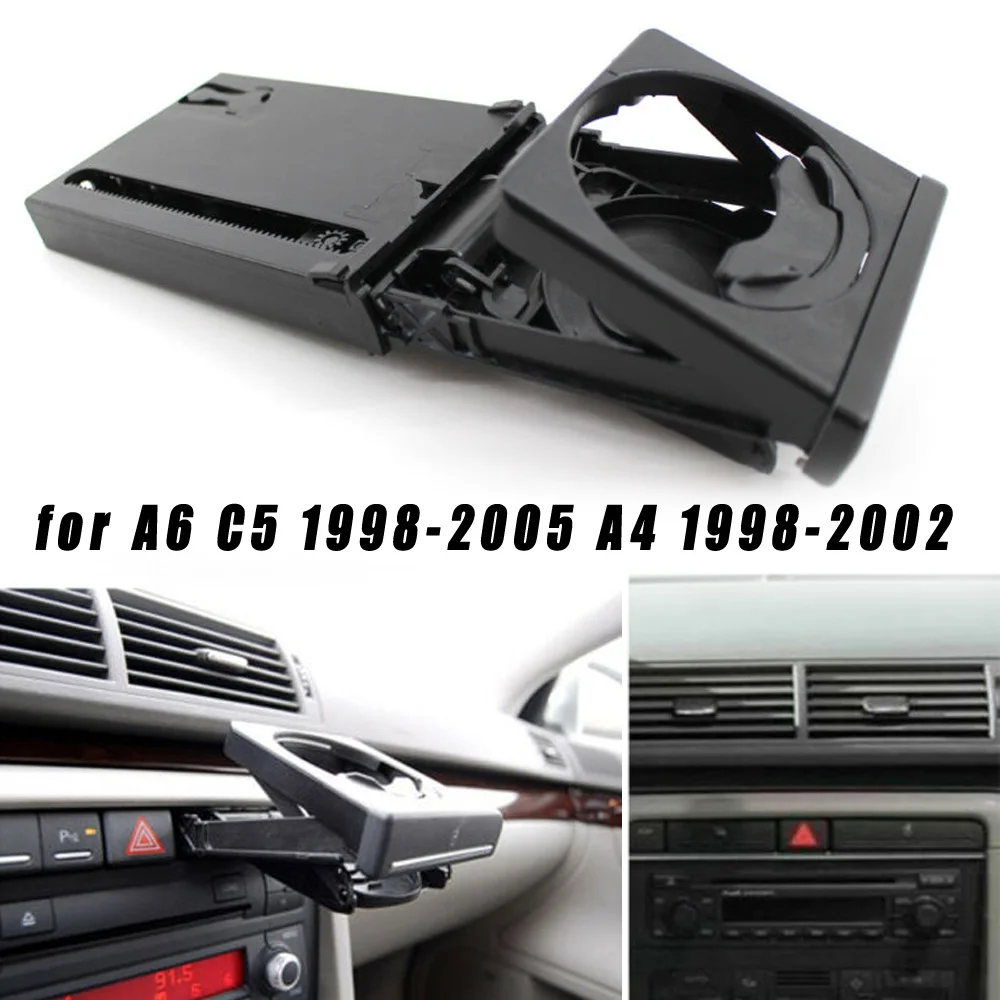 

Car-Styling Car Cup Holder Storage Box Front Dash Auto Car Cup Holder Sliding Fits For A6 C5 1998-2005 A4 1998-2002