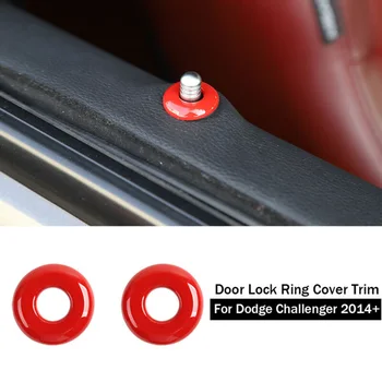 

2pcs Decor Ring Car Auto Interior Door Lock For Dodge Challenger 2014-20