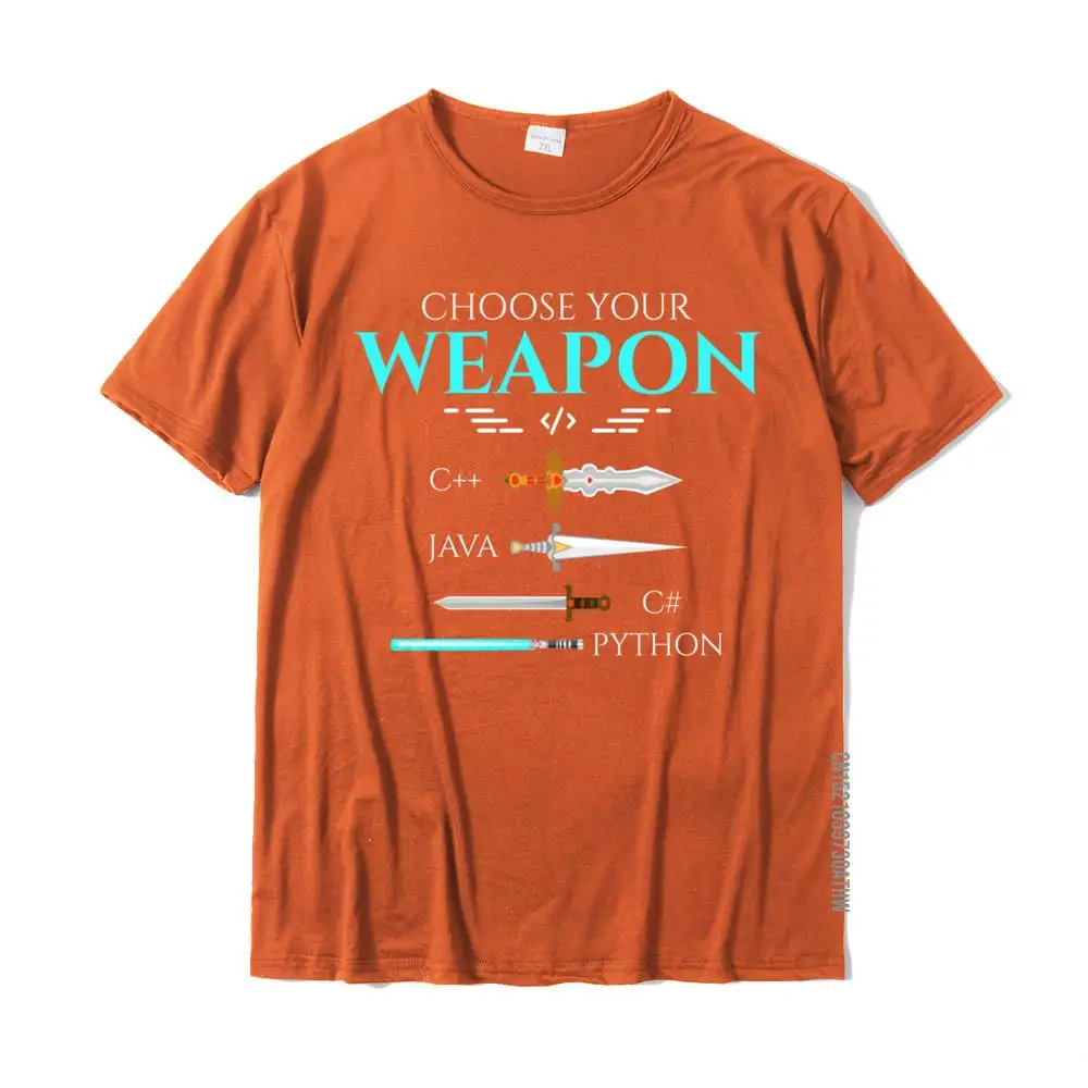  Man T-Shirt Custom Simple Style Tops Shirt Cotton Fabric Round Collar Short Sleeve Street Tee Shirts Summer Top Quality Choose Your Programming Weapon Funny Computer Python Coding Pullover Hoodie__MZ19213 orange