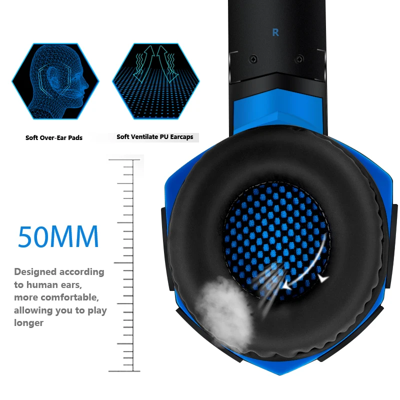 Gamer para Celular sobre a Orelha do Computador Fone de Ouvido Celular com Fio Fone de Ouvido com Microfone com Cancelamento de Ruído Gamer para Ps5 Fone Telefone Microfone Cancelamento de Ruído Estéreo Gaming Capacete Ps4 pc com - Image 4