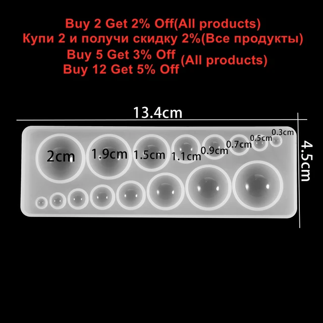 Silicone Mold Various Shape, Half Ball Mold Resin Clay, Round Heart Drop  Resin Molds for Jewelry Making, DIY Crystal Epoxy Square Resin Mold 