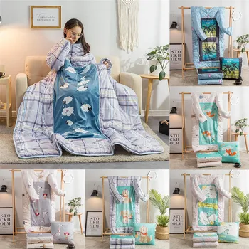 

Four Seasons Universal Thickened With Sleeves Lazy Man Can Be Worn Quilt christmas halloween decorations for home navidad access